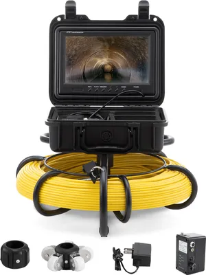 Zdjęcie produktu dla SucceBuy Kamera do inspekcji rur kanalizacyjnych - 9-calowy ekran 720p, 300 ft. Precyzyjne narzędzie do inspekcji rur