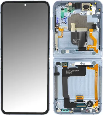 Produktbild von Original Display für Samsung Galaxy Z Flip4 5G Blau LCD + Rahmen GH82-29440D