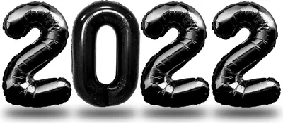 Produktbild von Oblique Unique Folien Luftballon Zahl 2022 Silvester Neujahr Party Deko Ballons Zahlenballons - schwarz
