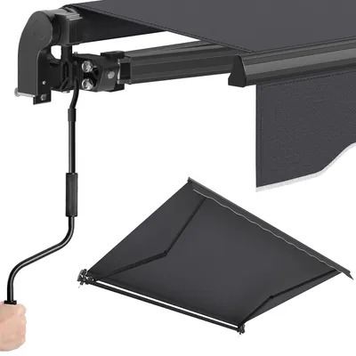 Produktbild von SONGMICS Gelenkarmmarkise, Handkurbel, UPF 50+, Aluminiumlegierung, 300 x 250 cm, grau