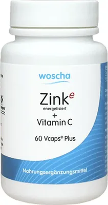 Produktbild von Woscha Zink Energetisiert + Vitamin C - 60 Kapseln