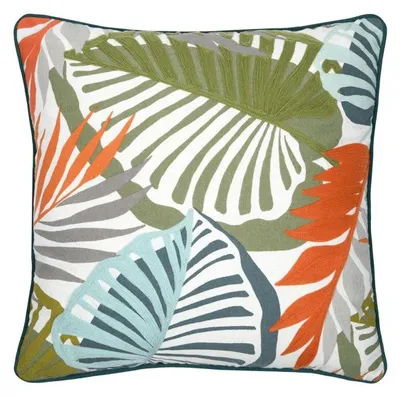Produktbild von STOF | Couchkissen - Sofakissen - Zierkissen - bunt - 45 x 45 cm - Baumwolle und Polyester - Kissen - Blättermotiv - Dekorativ