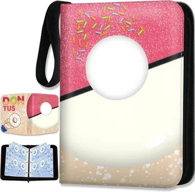 Produktbild von pokemon Sammelalbum für Karten, 50 Seiten 400 Karten Kapazität, Wasserdicht Kunstleder Reißverschluss Binder für Sammelkarten, Sammelkarten Album