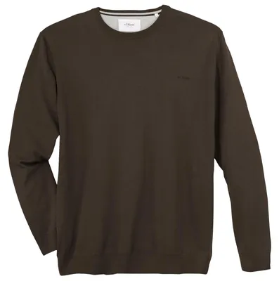Produktbild von s.Oliver Übergrößen Feinstrickpullover dunkelbraun