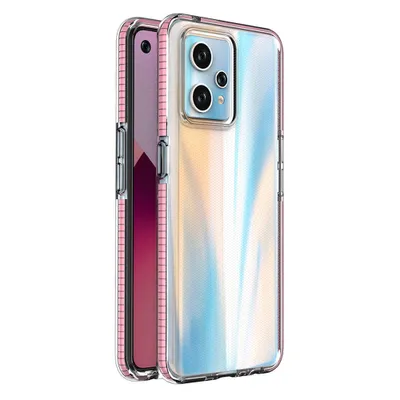 Produktbild von Spring Armor Silikonhülle für Realme 9 Pro+ - Rosa mit farbigem Rand KP24818