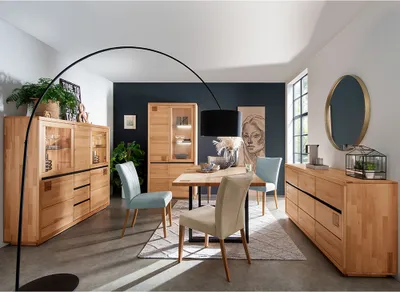 Produktbild von Esszimmer Komplett Set 4-teilig modern in massiver Buche WINCHESTER-69