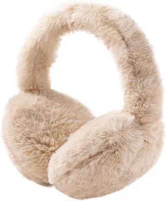 Produktbild von Famanu Ohrwärmer Damen, verstellbare Ohrenschutz, Kunstfell-Plüsch