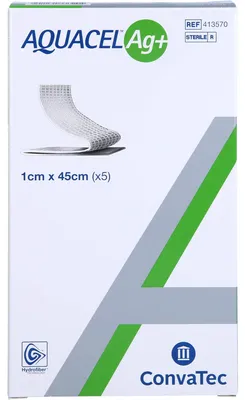 Obrázok produktu pre Aquacel Ag+ 1x45 cm Tamponaden 5 St