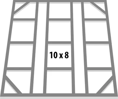 Produktbild von Fundamentbodenrahmen Globel" 10x8"