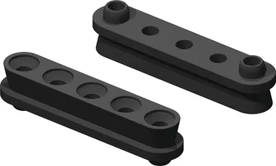 Produktbild von KEILVERBINDER Langhülse mit 2 Zentrierstiften, Kunststoff schwarz