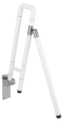 Produktbild von Badezimmer Stützgriff - Klappbarer Haltegriff - Edelstahl - Tragkraft 100 kg - Einfache Montage - Für Senioren & Schwangere - Silber