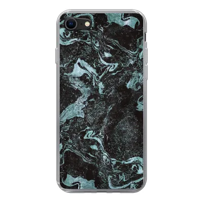 Produktbild von MuchoWow® Handyhülle Schutzhülle Hülle für iPhone SE 2020 Marmor - Naturstein - Luxus Silikon Softcase Handy Hülle - Kartenbesitzer
