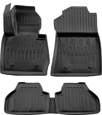 Produktbild von SCOUTT | 3D TPE Gummifußmatten Gummimatten Passend Für BMW X3 F25 2010-2017 5tlg, Schwarz, Anti-Rutsch, Geruchsneutral, Abwaschbar, Allwetter, Hohes Rand, mit Befestigungen