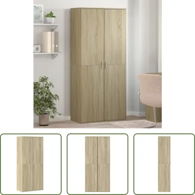 Obrázek produktu pro The Living Store botník Sonoma dub 80x39x178 cm materiál na bázi dřeva