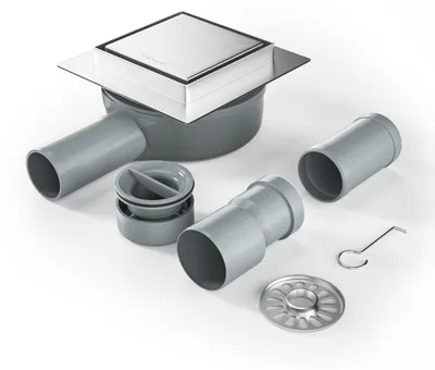 Immagine prodotto di Solidchoice - Scarico quadrato per doccia con sifone a 360°