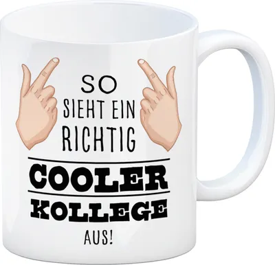Produktbild von So sieht ein richtig cooler Kollege aus Kaffeebecher für die Arbeit