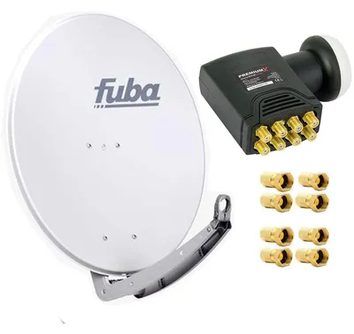 Produktbild von Fuba DAA 780 G Satellitenantenne Aluminium in Grau HDTV 4K DELUXE Octo LNB Sat