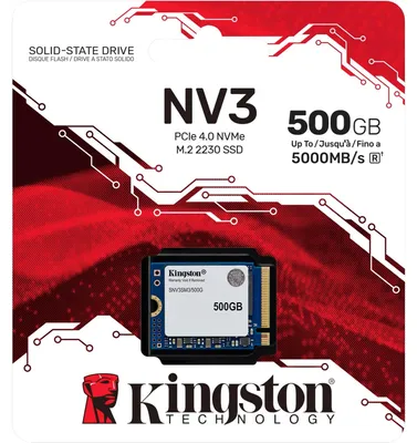Immagine prodotto di Kingston Technology 500G NV3 M.2 2230 NVMe SSD