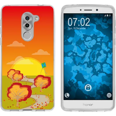 Produktbild von PhoneNatic Case kompatibel mit Huawei Honor 6x Silikon-Hülle Herbst Drache/Kite M2