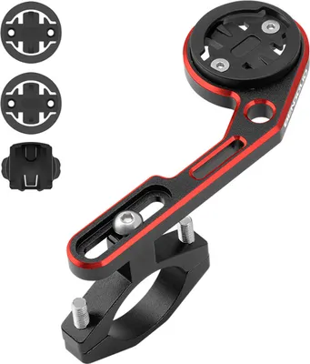 Produktbild von Fahrradcomputerhalterung, verstellbare Fahrradlenkerhalterung mit Kameraadapter, Lichthalterung fuer Garmin, Bryton, Cateye