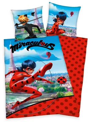 Produktbild von Miraculous Bettwäsche / Kinderbettwäsche, 100% Baumwolle ( Renforcé ), 80x80 + 135x200 cm