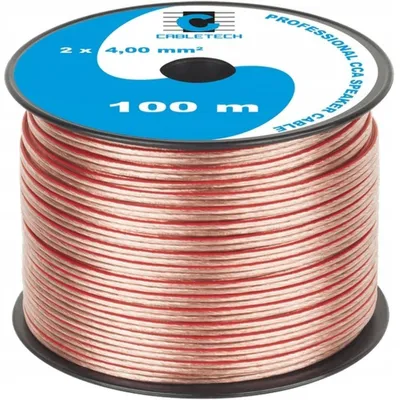 Obrázek produktu pro Cabletech reproduktorový kabel 2x4mm 100m CCA kvalita