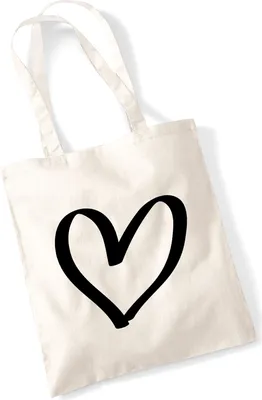 Produktbild von Huuraa Jutebeutel Herz Heart 10 Liter Natural Baumwolle Tasche Geschenkidee