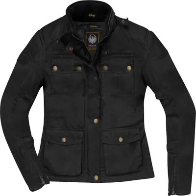 Produktbild von Merlin Buxton II Damen Motorrad Wachsjacke, schwarz, 2XL
