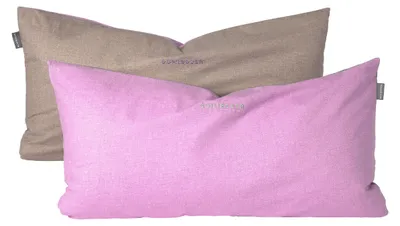 Produktbild von SCHIESSER Kissenhüllenset Doubleface | Zweifarbig | Renforcé | 2-teilig | 100% Baumwolle | Angenehm weich & glatt | YKK-Reißverschluss | 40x80 cm | Rosé-Silber