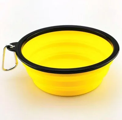 Obrázok produktu pre Cestovná miska na krmivo 1000 ml, silikónová, skladateľná, pre psov/mačky