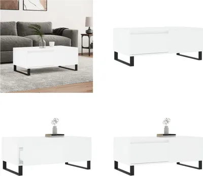 Obrázok produktu pre vidaXL Konferenčný stolík biely 90x50x36,5 cm materiál na báze dreva - Konferenčný stolík - Konferenčné stolíky - Príručný stolík - Rozkladací stolík