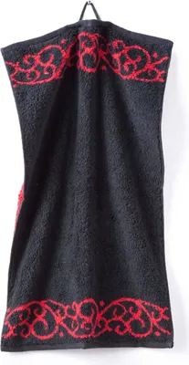 Produktbild von grace grand spa Gäste-Handtuch Akanthus mit Akanthus-Muster Schwarz Bordüre One Size