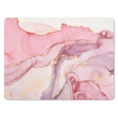 Produktbild von MuchoWow® Mauspad Mousepad Gold - Marmor - Rosa 40x30 cm - Mousepads - Maus Mat - Pad - Mausunterlage - Anti Rutsch