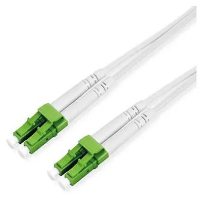 Zdjęcie produktu dla Kabel światłowodowy ROLINE duplex, 9/125µm OS2, LC-APC/LC-APC, w pancerzu stalowym, LSOH, biały, 2 m