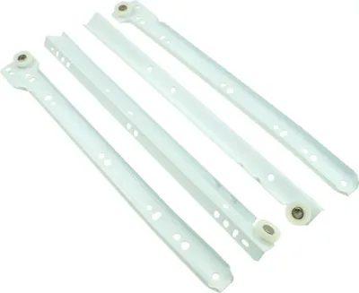 Produktbild von Rollenführung 500 mm Länge Teilauszug Schubladenschienen Schienen Weiß 1x Paar