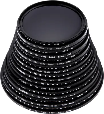 Obrázek produktu pro 55mm filtr ND Fader s nastavitelnou neutrální hustotou ND2 až ND400 pro digitální zrcadlovky Canon Nikon