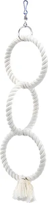 Produktbild von Nobby Kletterringe aus Baumwolle für Großsittiche, Sittich, Weiß, 140 mm, 480 mm