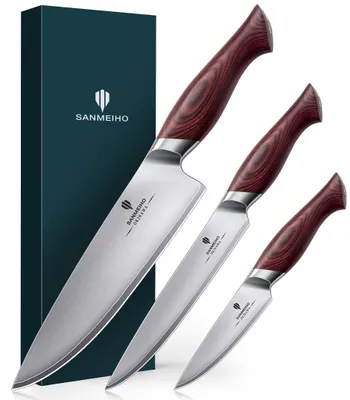 Immagine prodotto di SANMEIHO, set di coltelli da cucina giapponese, 3 pezzi