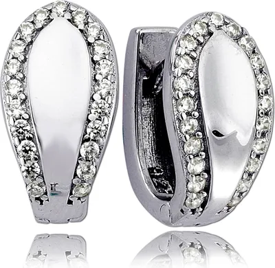 Produktbild von Balia Damen Silber 925 0,9cm weiß, silber Ohrschmuck D2BAO0046SW