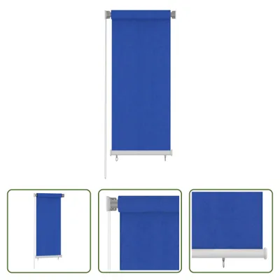 Produktbild von The Living Store Außenrollo 60x140 cm Blau HDPE