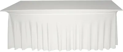 Imagen del producto de Funda rectangular de lujo para mesa (blanca, 80x220 cm)