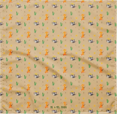 Produktbild von Mr. & Mrs. Panda Bandana Rabe Sombrero L - Beige - Geschenk, Halstuch, Vögel, Elster, Haarband, Glück Spruch, Vogel, Lustige Sprüche, Stirnband, Kopftuch, Positiv