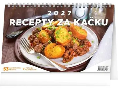 Obrázok produktu pre NOTIQUE Stolový kalendár "Recepty za kačku" 2027, 23,1 x 14,5 cm