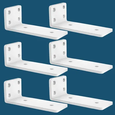 Imagen del producto de Juego de 6 soportes de acero para estantes