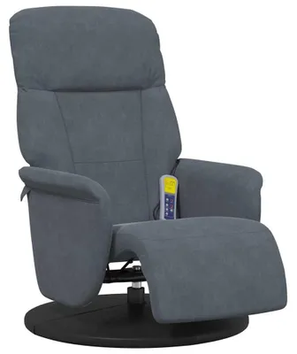 Obrázok produktu pre vidaXL Masážne relaxačné kreslo tmavošedé 91 x 71 x 105 cm zamat