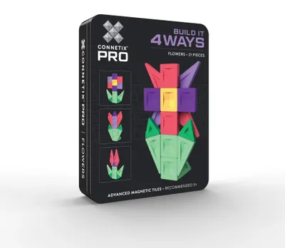 Produktbild von Connetix Magnetische Bauklötze PRO – Blumen-Set, 21 Teile