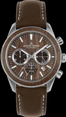 Produktbild von Jacques Lemans 1-2115B Eco Power Wood Herrenuhr 44mm 10ATM