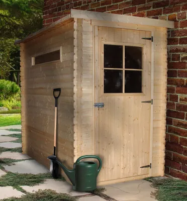 Produktbild von Gartenschrank / Geräteschrank - 2,35 x 1,30 Meter aus 19mm Blockbohlen