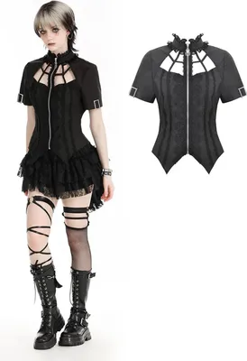 Produktbild von Dark In Love Gothic Top - Lil' Countess XXL