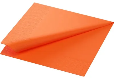 Image de Serviettes Duni Sun Orange 33x33cm 1/4 pli 250 pcs. 1 paquet
